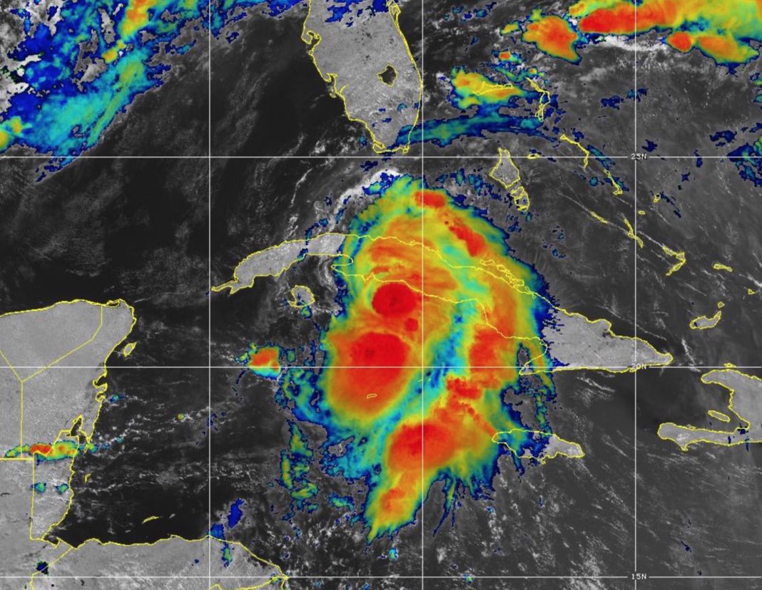 tropical storm Elsa - GOES IR image July 5