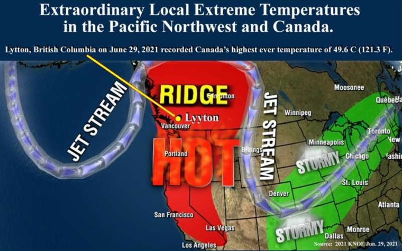 heat dome map June 2021