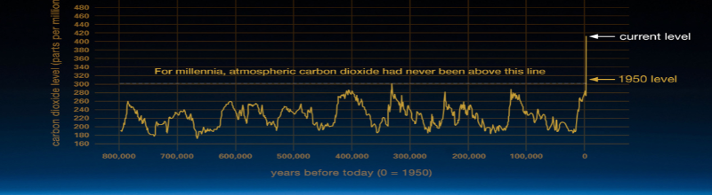 800 thousand year CO2 record