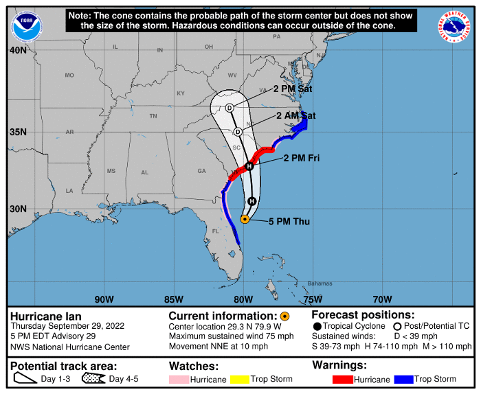 NHC forecast 9-29