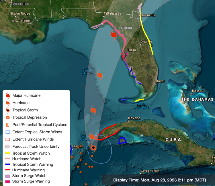 Idalia forecast path