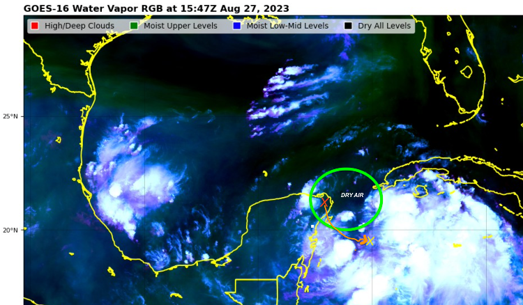 Idalia water vapor image