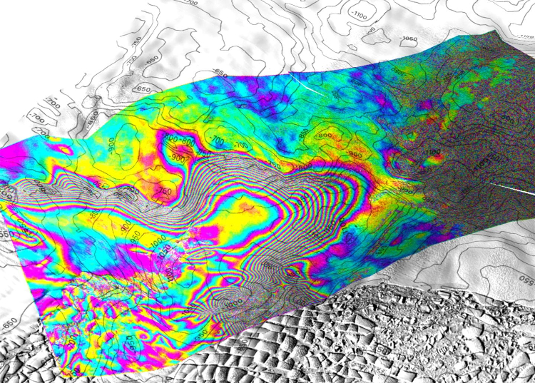 interferometric radar image of Thwaites Glacier