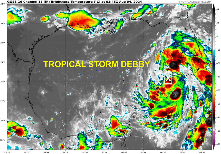 TS Debby August 3rd, 2024