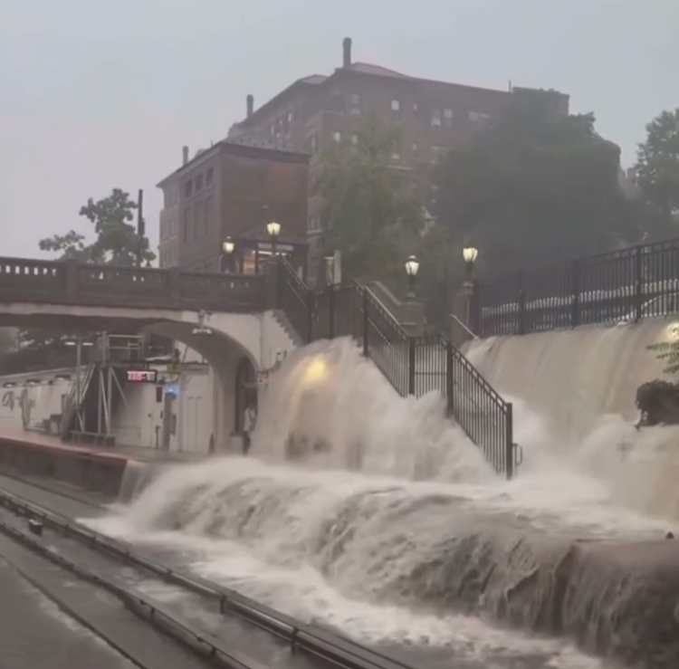 urban flooding in Great Neck, Long Island
